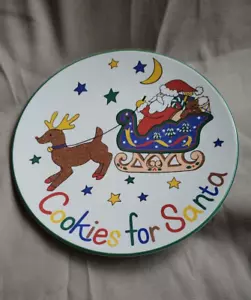 Mikasa Weihnachtsteller Kekse für Weihnachtsmann Rentier Schlitten 11,25" Durchmesser - Bild 1 von 9