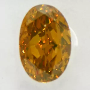 Loose Oval Shape Diamond Fancy Orange Brown Color 0.99 Carat SI2 IGI Certified - Picture 1 of 6