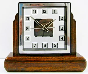 1930 Art Deco Smiths Oak and Bakelite Mystery Clock - Picture 1 of 12