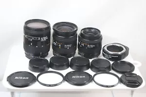 Lot of 3 Nikon AF Nikkor 28-85mm, 24-50mm, 35-70mm Lenses + TC-16A Teleconverter - Picture 1 of 22