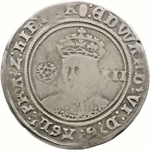 Moneda Inglaterra chelín Eduardo VI 1551-1553, 3er período, mm. Tun (MO3486-) - Imagen 1 de 2