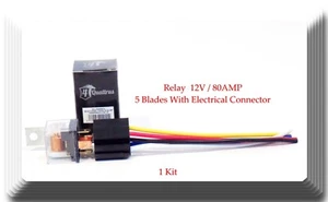 1 Kit 12V 80 Amp 5 Pin SPDT Automotive Relay with Wires Harness Socket - Bild 1 von 3
