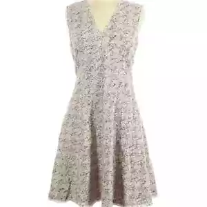 Rebecca Taylor Tweed A-Line Mini Dress NEW Womens 10 Tan Pink Softgirl Preppy - Picture 1 of 12