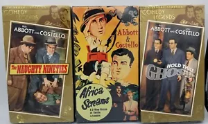 Abbott & Costello 3 VHS lot Sealed Hold That Ghost Naughty 90's Africa Screams - Picture 1 of 5