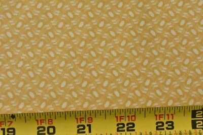 22" de largo, vintage, estampado dorado sobre edredón dorado diseños de algodón/moda/mirlo, P8681 Foto 1 de 4