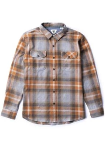 Vissla Central Coast Eco Long Sleeve Flannel Men's Sweatshirt, Oxide, X-Large - Picture 1 of 2