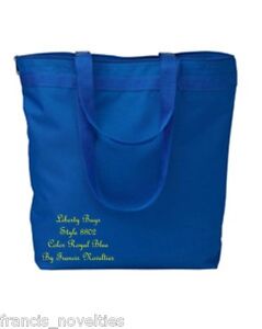 Liberty Bags Melody 8802 Royal Blue Large Tote Bag 18 x 16 x 4 Inches Nwot A1