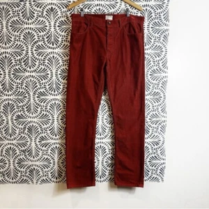 Club Monaco Corduroy Pants Mens 34 X 32 Rust Straight Leg Button Fly READ - Picture 1 of 10