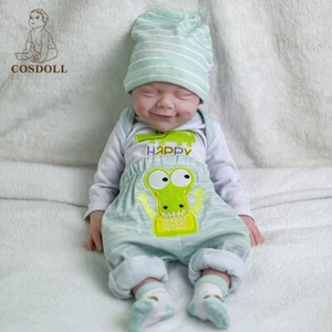 18.5'' Handmade Sleeping Baby Girl Lifelike Silicone Reborn Doll Newborn Toy - Picture 1 of 7