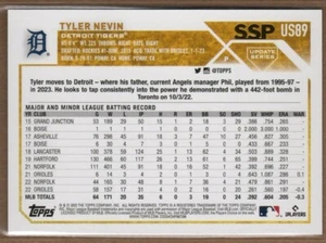 2023 Topps Update Gold Mirror Variation US89 TYLER NEVIN - Detroit Tigers - SSP - Picture 1 of 2