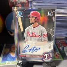 2022 Bowman Chrome Draft Autograph Black Refractors #CDAGR Gabriel Rincones /75