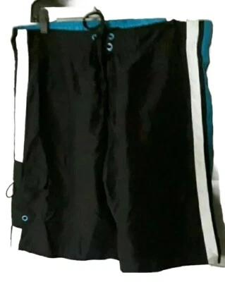 Bañador Adam Levine para hombre talla L negro azul blanco Foto 1 de 4