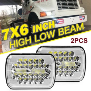 For International IHC 9200 9400i 9900 PAIR 7x6" LED Headlights High/Low Beam DOT - Picture 1 of 14