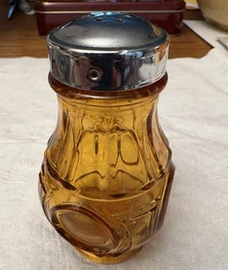 Vintage ein Salz- oder Pfefferstreuer Braunglas 4" hoch - Bild 1 von 3