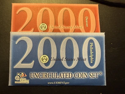 2000 Uncirculated Coin Set D & P  U.S Mint Original Government Packaging OGP - Image 1 of 4