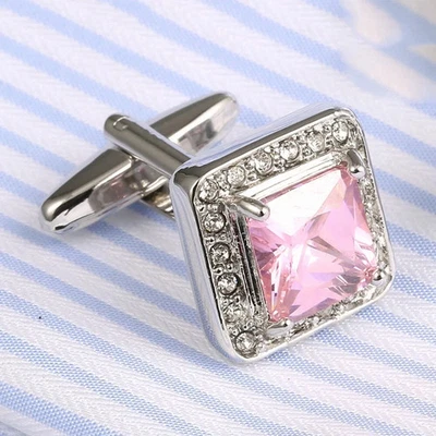 Gemelos vintage de zafiro creado en laboratorio de 2 quilates para hombre y mujer enchapados en oro blanco de 14 k Foto 1 de 4