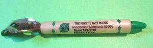 VTG THE FIRST STATE BANK ROSEMOUNT MINNESOTA METAL PLASTIC CAN BOTTLE OPENER - Picture 1 of 2
