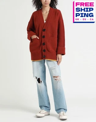 RRP€1325 DSQUARED2 Cardigan Size XS Wool Blend Heavyweight Knit Made in Italy - Image 1 of 4