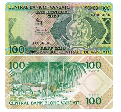 ND 1982 Vanuatu 100 Vatu P-1a UNC NEW Banknote - Image 1 of 3