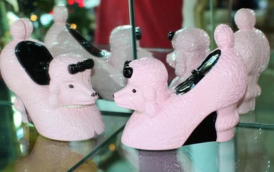 TIMMY WOODS CANICHE ROSA SWAROVSKI CRISTAL PERRO MONEDERO EMBRAGUE CACHORRO TACÓN ALTO Foto 1 de 4