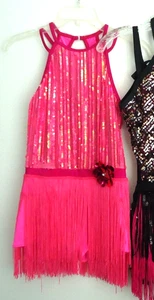 2 pcs Weissman Girls dance  pink body suit costumes Size-XLC-SA - Picture 1 of 9