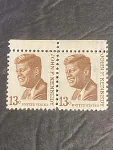 SCOTT 1287 JOHN F. KENNEDY 13cent POSTAGE STAMP BLOCK OF 2 MNH - Picture 1 of 2