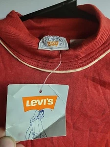 De colección Años 70 Deadstock LEVI'S Mujer Manga Larga Simulado Cuello Tortuga Grande 12x19 - Imagen 1 de 11