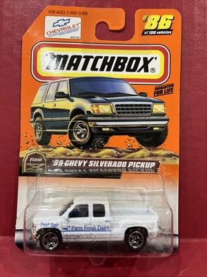 Chevy Silverado 1998 Matchbox #86 camioneta Farm Fresh Dairy Foto 1 de 4