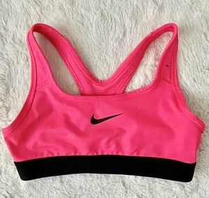 Nike Girls Sports Bra Top Size S ( 8-9 yrs ) Neon Pink - Picture 1 of 7