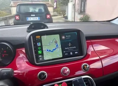 Autoradio Android 10" CarPlay Android Auto GPS per Fiat 500X 2014–2023 - Immagine 1 di 4