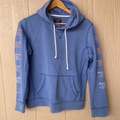 Vintage Y2K Abercrombie & Fitch A&F Blue Spell Out Hoodie Pullover XS Small - Image 1 of 4