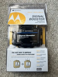 NEW Motorola SIGNAL BOOSTER Cable 15db Broadband Drop Amplifier 484095-001  - Afbeelding 1 van 2