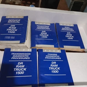 Dodge DR RAM 1500 2002 camioneta manual de servicio + manuales de diagnóstico 5 vol. Set - Imagen 1 de 13