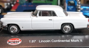 RTR MODEL POWER 1:87 HO 1956 LINCOLN CONTINENTAL MARK 11 COUPE CAR AUTO WHITE - Picture 1 of 17