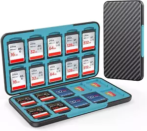 Memory Card Case for SD/TF Cards,Portable SD Card Holder Storage Case Compatible - Picture 1 of 12