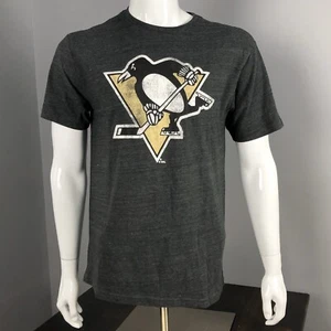 Pittsburgh Penguins T-Shirt - Reebok Heather Black Tri-Blend (3 sizes) - Picture 1 of 4