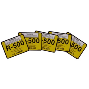 R-500 / R500 difluoromethane UN2602 Label # 04500 , Pack of (5) - Picture 1 of 3