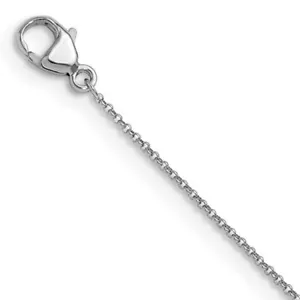 "Collar de cadena rolo liso platino PT950 1,0 mm 16"" 18"" 20"" 24" - Imagen 1 de 3