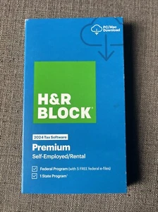 H&R Block Tax Software Premium 2024 PC/Mac [Boxed Key Card ) Fast Shipping - Picture 1 of 2