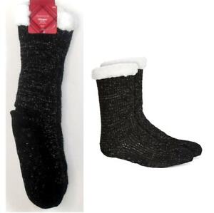 Womans Charter Club Slipper Socks w/ Faux-Sherpa Lining Choose Size & Color New