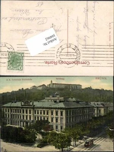 104962,Brünn Brno Techn. Hochschule m. Strassenbahn - Picture 1 of 1