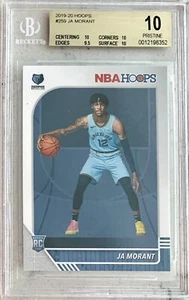 Ja Morant 2019-20 Panini Hoops #259 Rookie RC SP BGS 10 Pristine Grizzlies - Picture 1 of 2