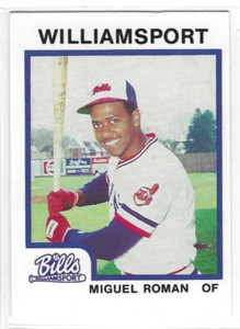 1987 Williamsport Bills (Double A-Cleveland Indians) Miguel Roman