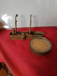 Vtg Brass Tea Cup & Saucer Holder Stand Ardalt Japan Brass Or Bronze? - Picture 1 of 10