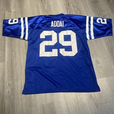 UNSIGNED CUSTOM Sewn Stitched Joesph Addai Blue Jersey -XL - Image 1 of 3