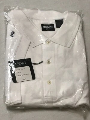 Ping Golf Polo Shirt Bright White 60% Cotton 40% Polyester Men's Size 4XL NEW - Image 1 of 4