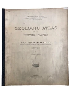 Antique 1914 US Geological Atlas San Francisco California San Mateo Folio Maps - Picture 1 of 21