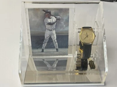 Griffey Jr Sun Time 1/1000 Watch & Autographed Photo W/display. Mint Condition! - Image 1 of 4
