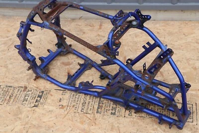 2007 Yamaha YFZ450 ATV Frame clean straight carb  blue  #6044 - Image 1 of 4
