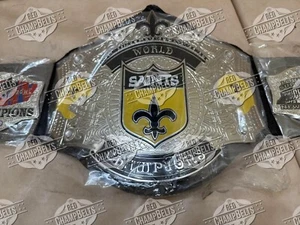 New Orleans Saints NFL Championship Belt Adult Size 2mm Brass - Picture 1 of 5